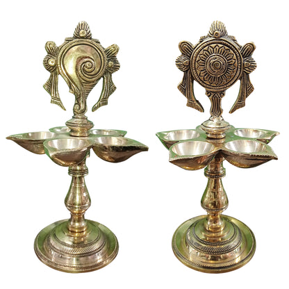 Shanku Chakra Brass Lamp