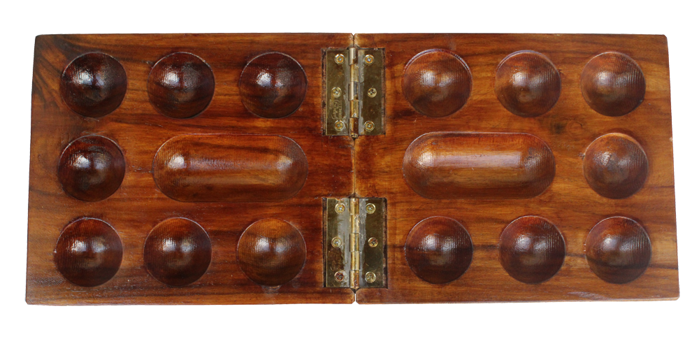 Wooden Pallankuzhi Board 6.5 inches