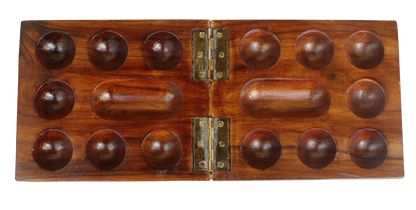 Wooden Pallankuzhi Board 6.5 inches
