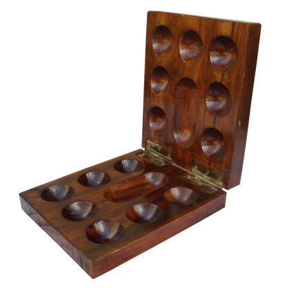 Wooden Pallankuzhi Board 6.5 inches