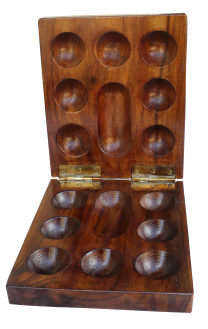 Wooden Pallankuzhi Board 6.5 inches