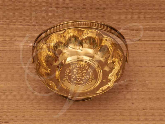 Pooja Flower Basket Brass 9 Inches
