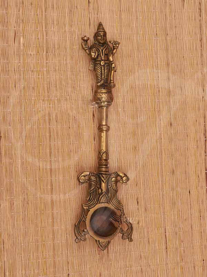 Vishnu Aarathi Stand Brass 11 Inches