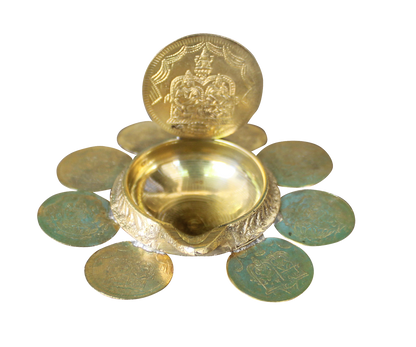 Lakshmi Kubera Vilakku Brass