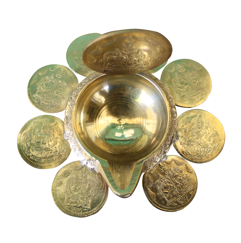 Lakshmi Kubera Vilakku Brass