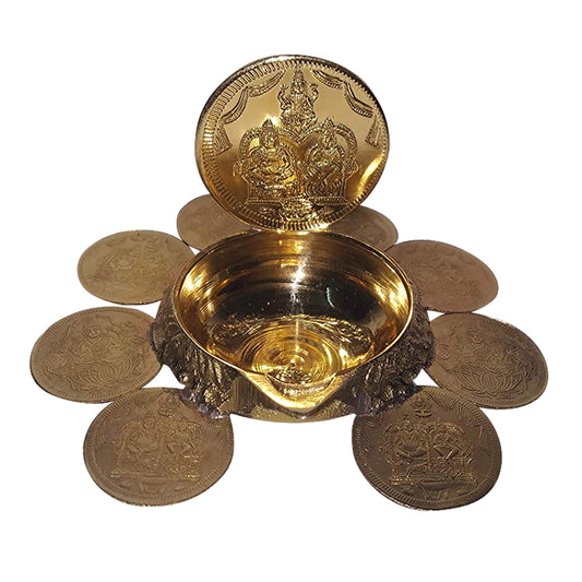 Lakshmi Kubera Vilakku Brass