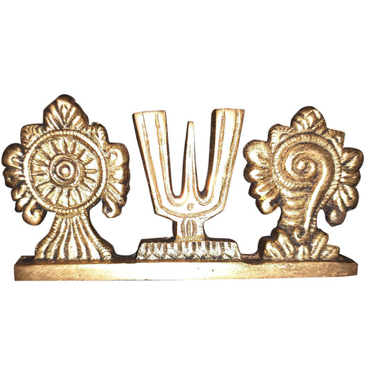 Shanku Chakra Stand Brass 3.5 inches