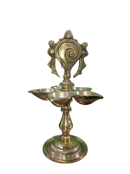 Shanku Chakra Brass Lamp