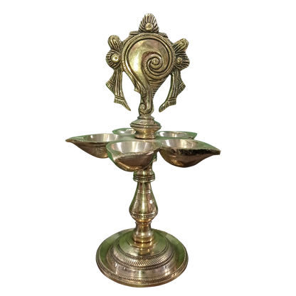 Shanku Chakra Brass Lamp