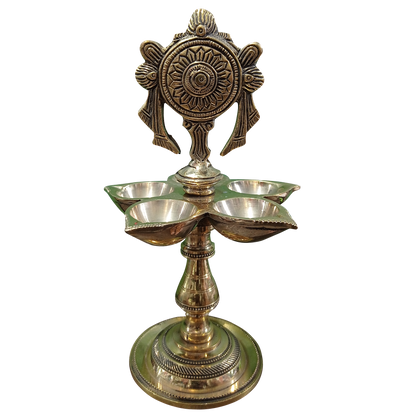 Shanku Chakra Brass Lamp