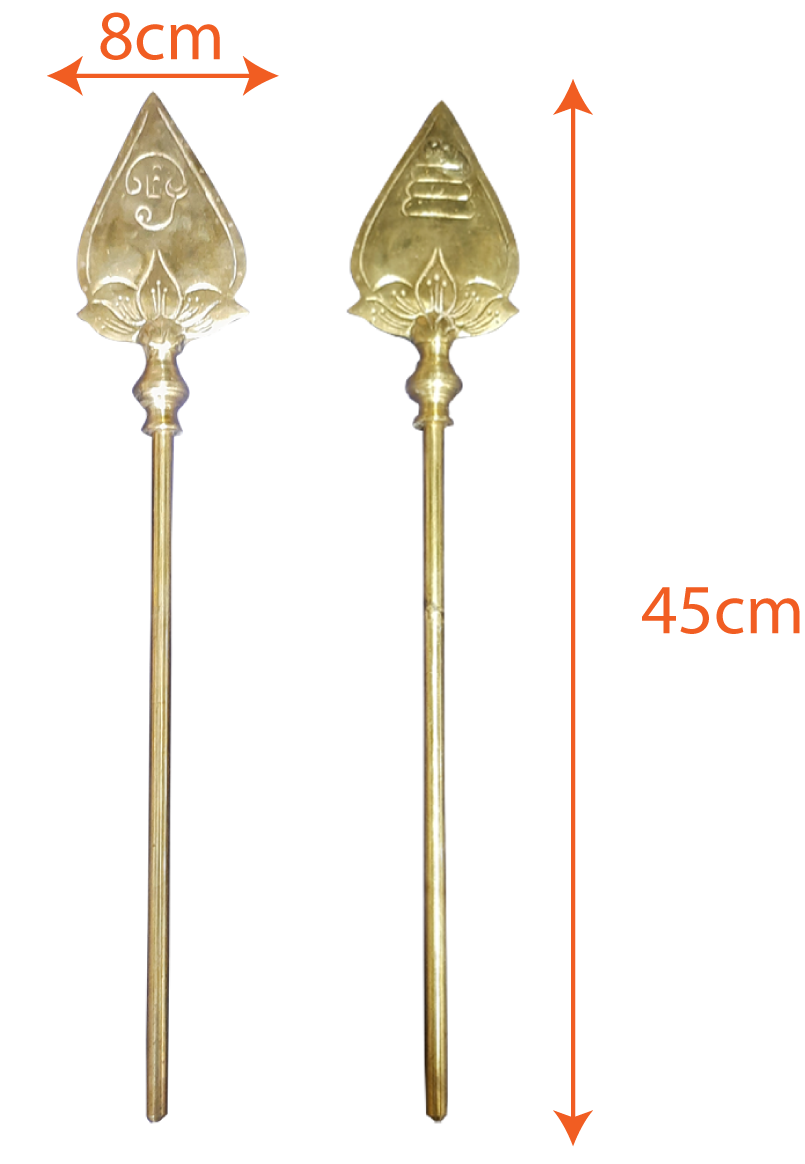 Traditional Lord Murugan Vel, Brass, 45cm, Bhala
