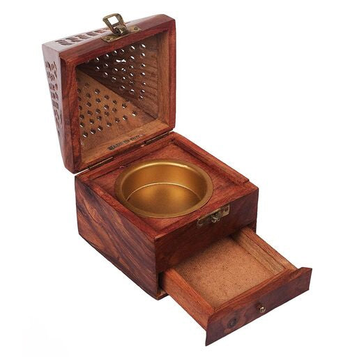 Wooden Triangle Shape Dhoop Pathi Stand 3 inches